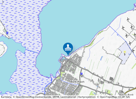 Bork Havn Nordstrand på kartan