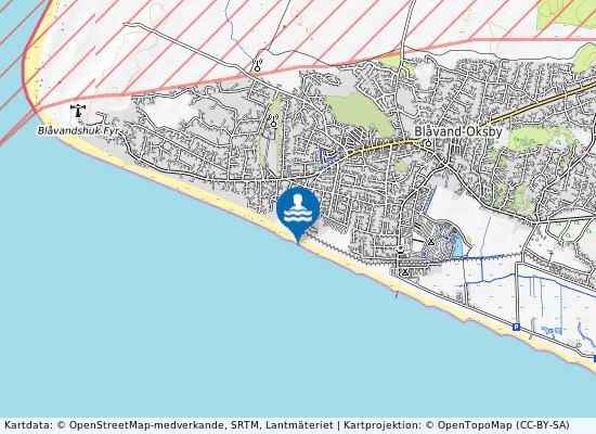 Blåvand Strand Ved Høfde 1 på kartan