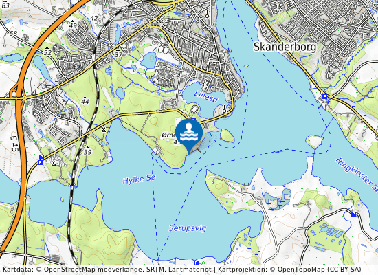 Badeanstalten (Søbadet) på kartan