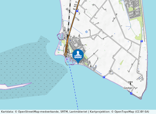 Gedser Syd, 100 M. Fra Molen på kartan