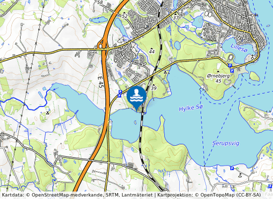 Skanderborg Sø Camping på kartan