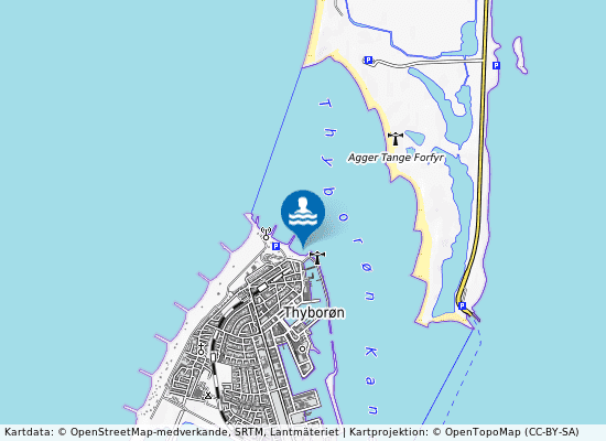 Thyborøn Kanal på kartan