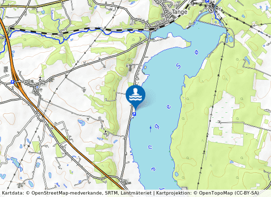 Tange Sø på kartan