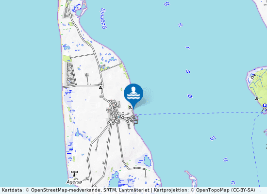Agersø på kartan