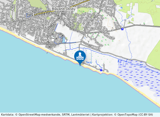 Hvidbjerg Strand Ved Grønningen (~Høfde 7 Og 8) på kartan