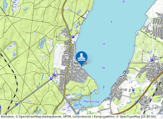 Esrum Sø Syd For Nødebo på kartan