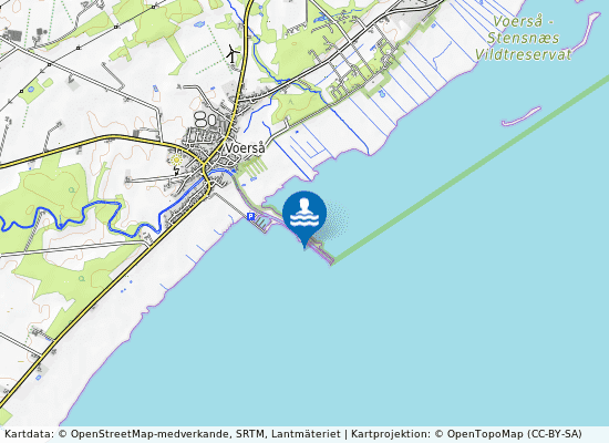 Voerså Dæmning Ved Sandbanke på kartan