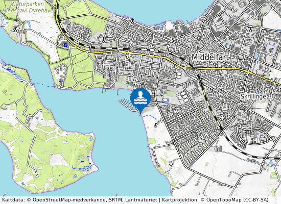 Stranden Ved Middelfart Marina på kartan