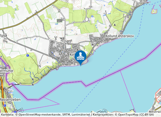 Kollund Badestrand på kartan